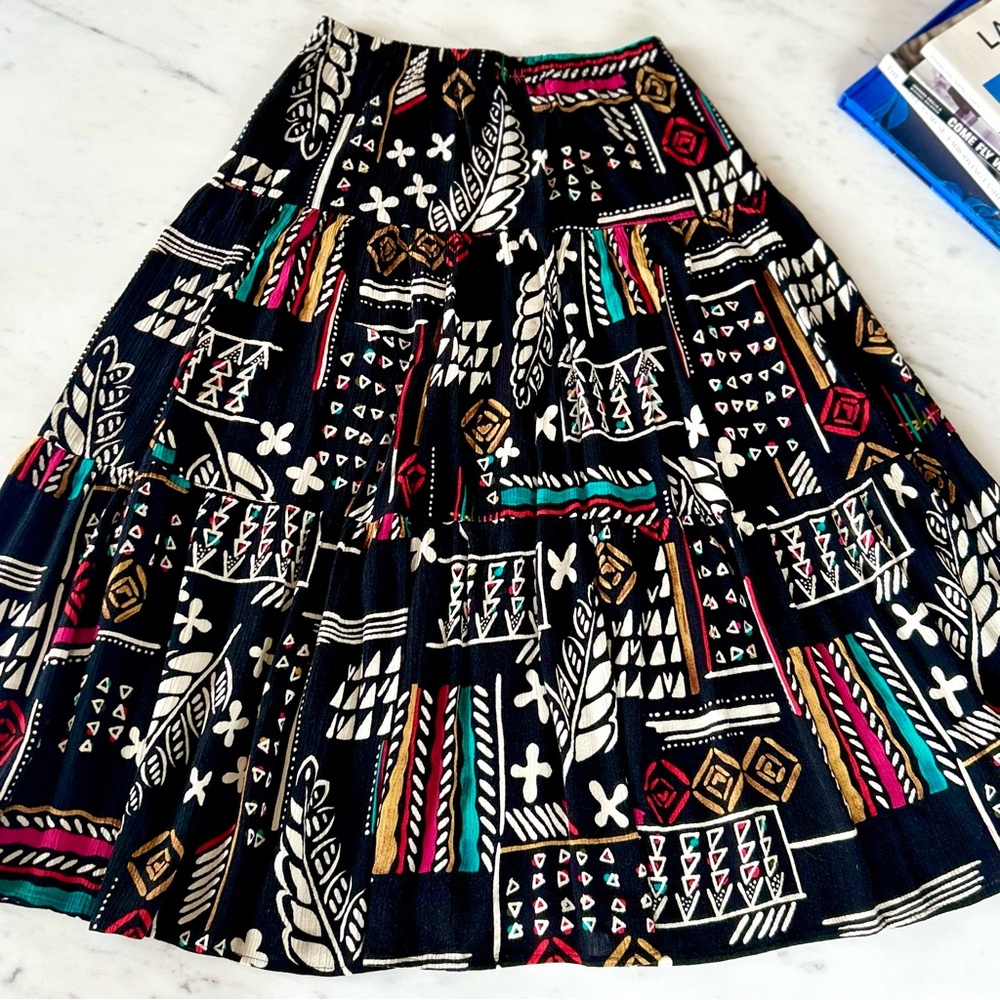 Vintage (Early 90s) Mid Length Tiered Skirt